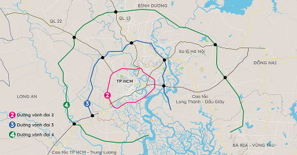 Ba phương án làm đường Vành đai 4 qua TP HCM
